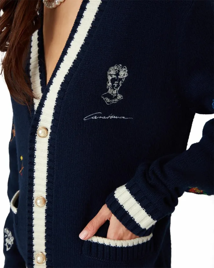 Casablanca Paris Knitwear Cashmere Cardigan 8211 MenWomen Casablanca Paris Knitwear Cashmere Cardigan 8211 MenWomen