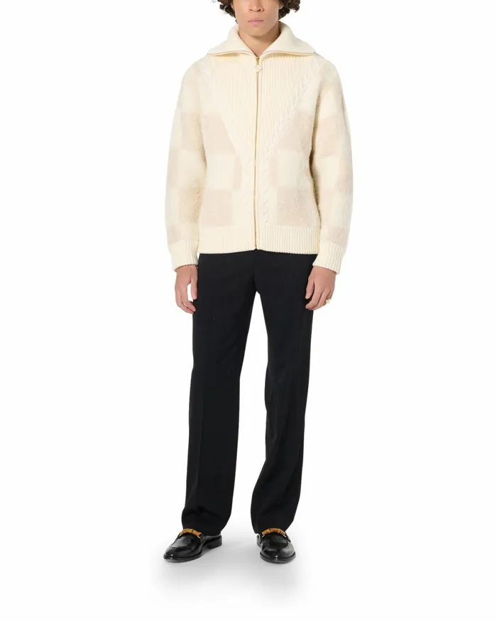 Casablanca Paris Knitwear Checked Boucle Cardigan 8211 Men Casablanca Paris Knitwear Checked Boucle Cardigan 8211 Men