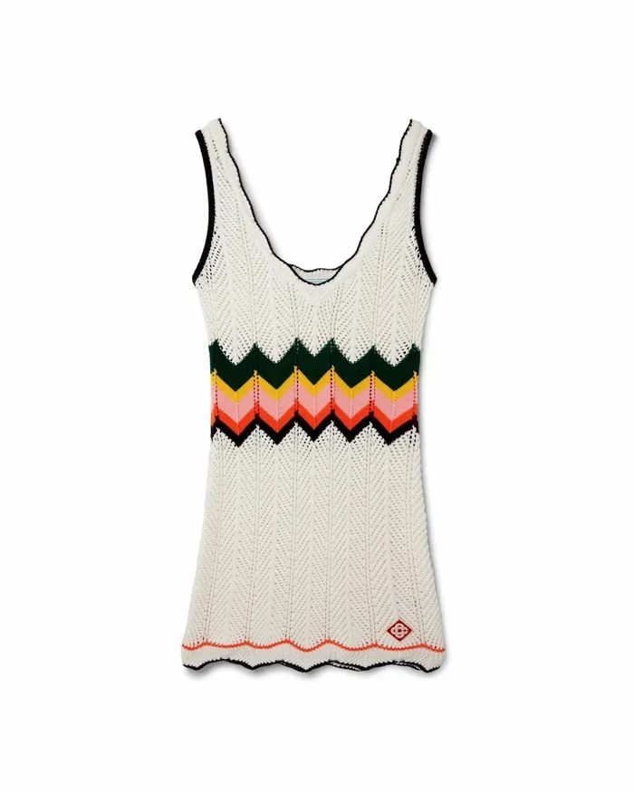 Casablanca Paris Knitwear Chevron Lace Dress 8211 Women