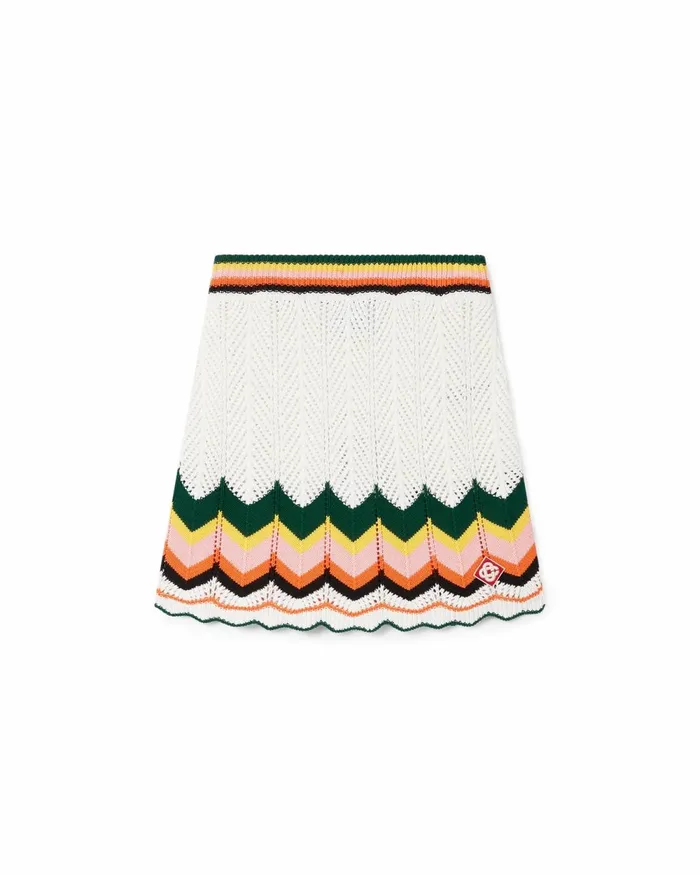 Casablanca Paris Knitwear Chevron Lace Skirt 8211 Women