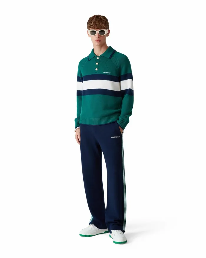 Casablanca Paris Knitwear Colourblock Polo Shirt 8211 Men