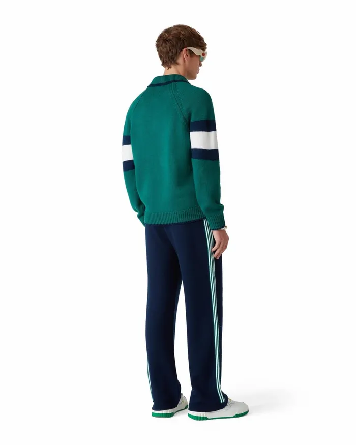 Casablanca Paris Knitwear Colourblock Polo Shirt 8211 Men