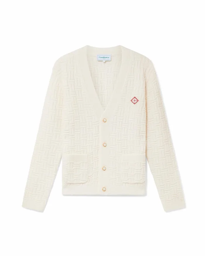 Casablanca Paris Knitwear Column Knit Cardigan 8211 Men