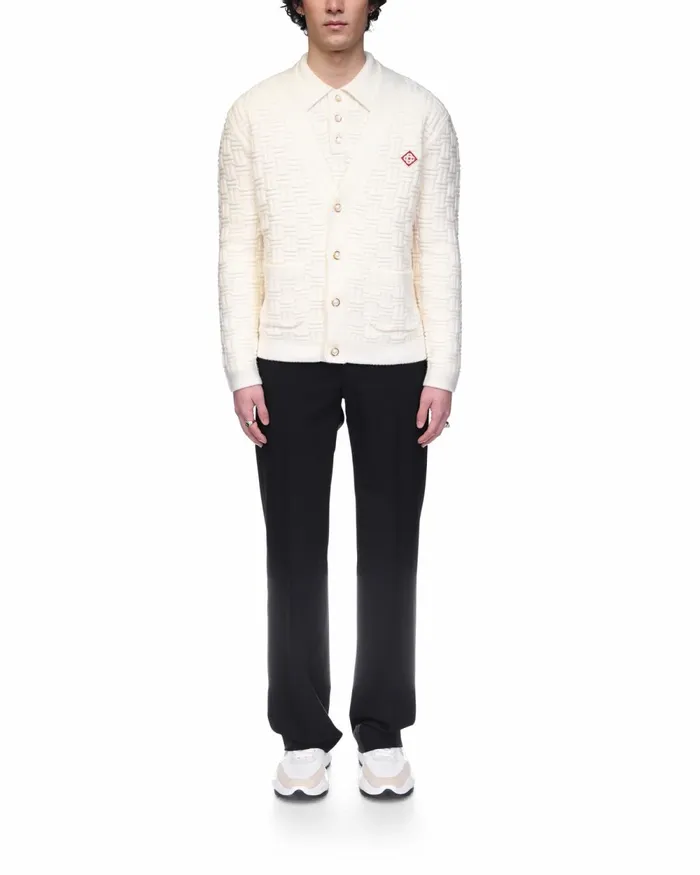 Casablanca Paris Knitwear Column Knit Cardigan 8211 Men Casablanca Paris Knitwear Column Knit Cardigan 8211 Men