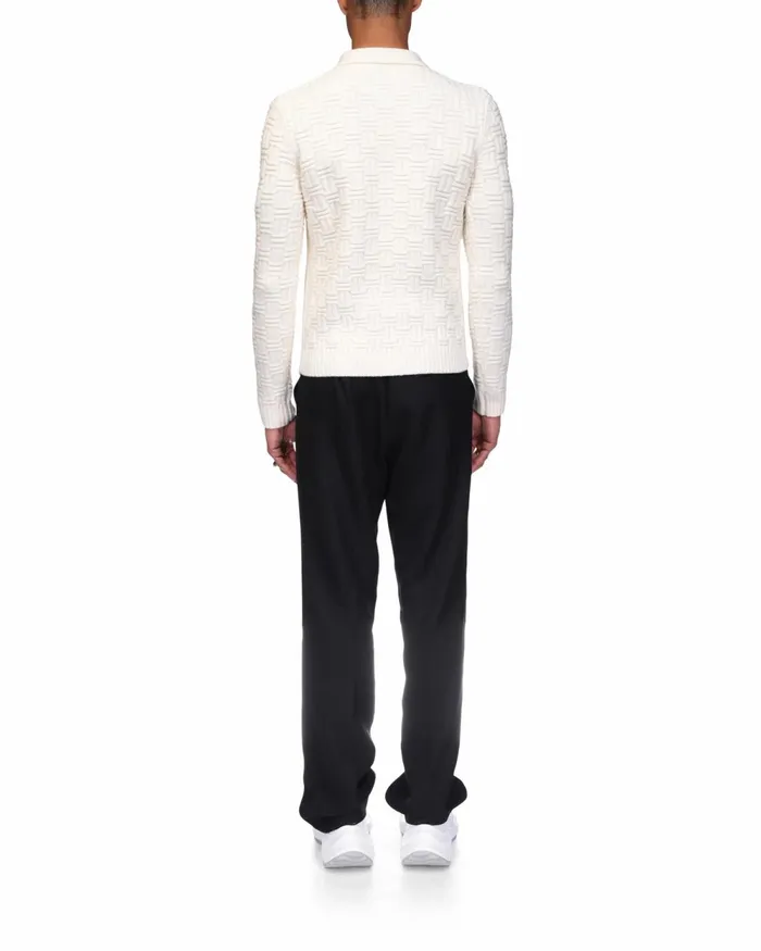 Casablanca Paris Knitwear Column Knit Polo Shirt 8211 Men Casablanca Paris Knitwear Column Knit Polo Shirt 8211 Men