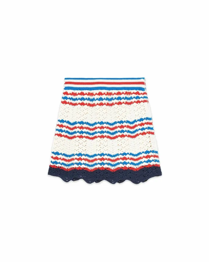 Casablanca Paris Knitwear Crochet Chevron ALine Skirt 8211 Women Casablanca Paris Knitwear Crochet Chevron ALine Skirt 8211 Women