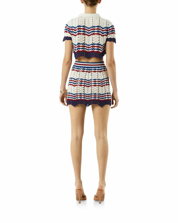 Casablanca Paris Knitwear Crochet Chevron Polo 8211 Women Casablanca Paris Knitwear Crochet Chevron Polo 8211 Women