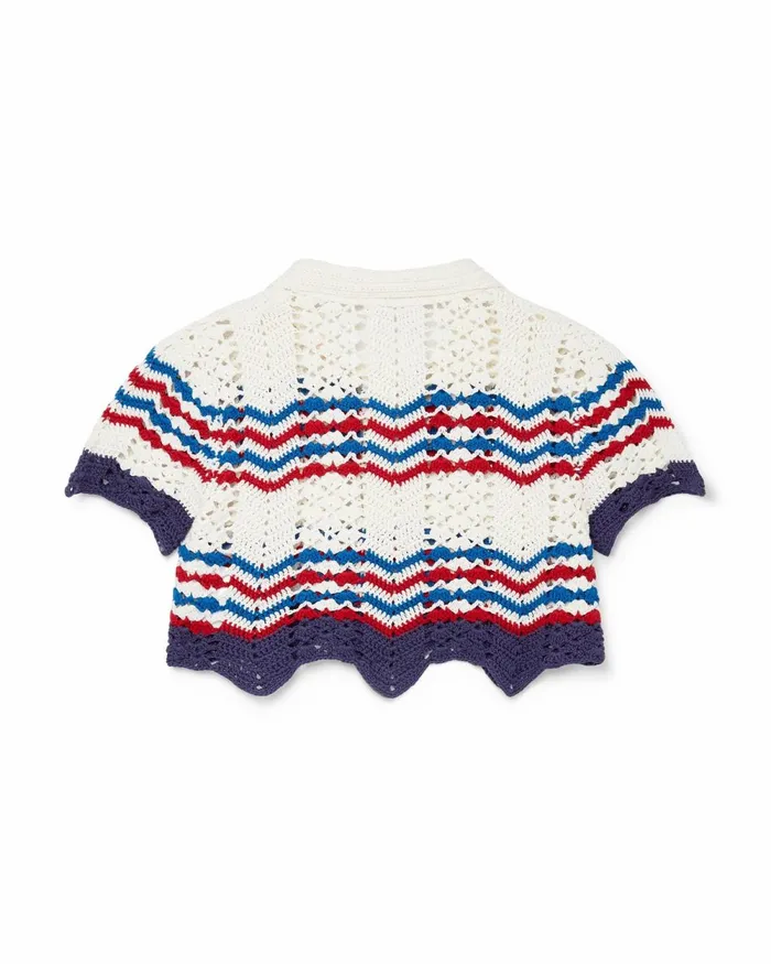 Casablanca Paris Knitwear Crochet Chevron Polo 8211 Women Casablanca Paris Knitwear Crochet Chevron Polo 8211 Women