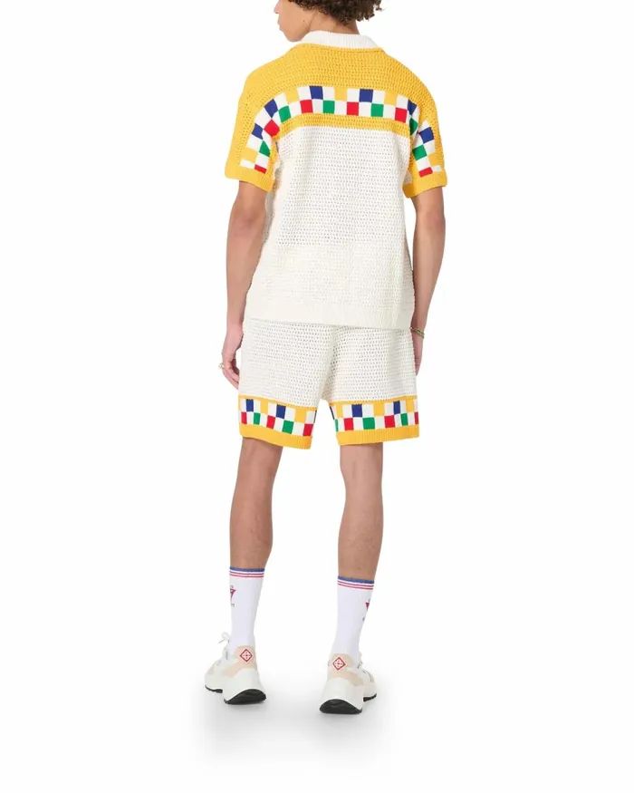 Casablanca Paris Knitwear Crochet Knit Shirt 8211 Men Casablanca Paris Knitwear Crochet Knit Shirt 8211 Men