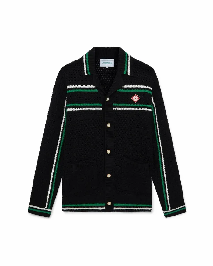 Casablanca Paris Knitwear Crochet Tennis Shacket 8211 Men