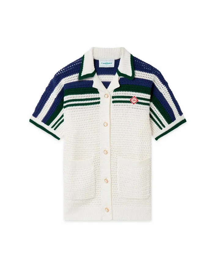 Casablanca Paris Knitwear Crochet Tennis Shirt 8211 Women