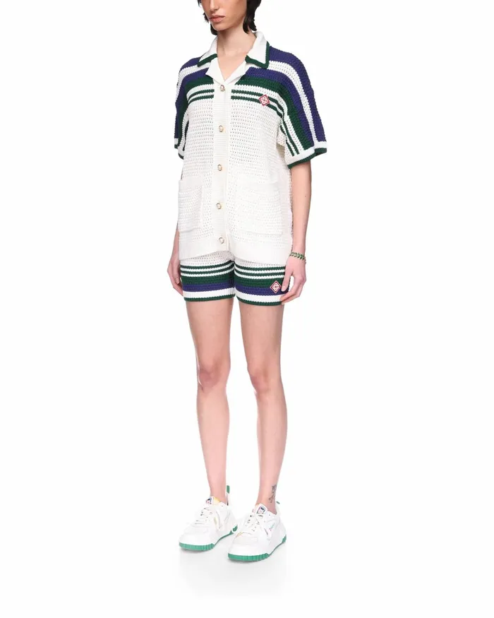 Casablanca Paris Knitwear Crochet Tennis Shirt 8211 Women Casablanca Paris Knitwear Crochet Tennis Shirt 8211 Women