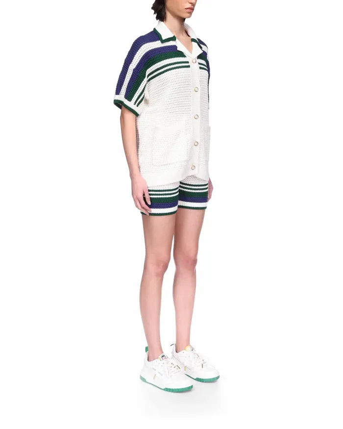 Casablanca Paris Knitwear Crochet Tennis Shirt 8211 Women Casablanca Paris Knitwear Crochet Tennis Shirt 8211 Women