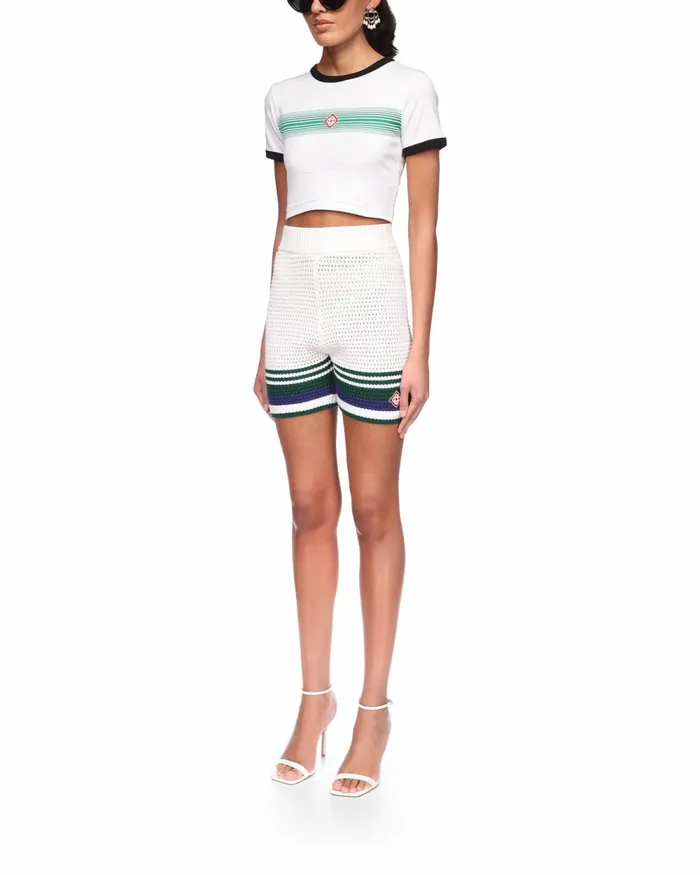 Casablanca Paris Knitwear Crochet Tennis Shorts 8211 Women