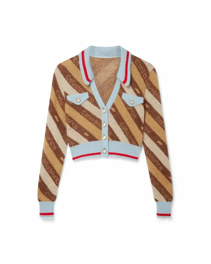 Casablanca Paris Knitwear Diagonal Cardigan 8211 Women