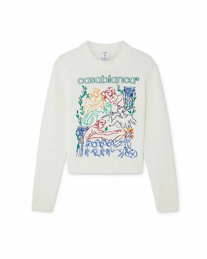Casablanca Paris Knitwear Embroidered Jumper 8211 Women
