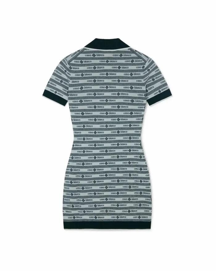 Casablanca Paris Knitwear Evergreen Logo Polo Dress 8211 Women Casablanca Paris Knitwear Evergreen Logo Polo Dress 8211 Women