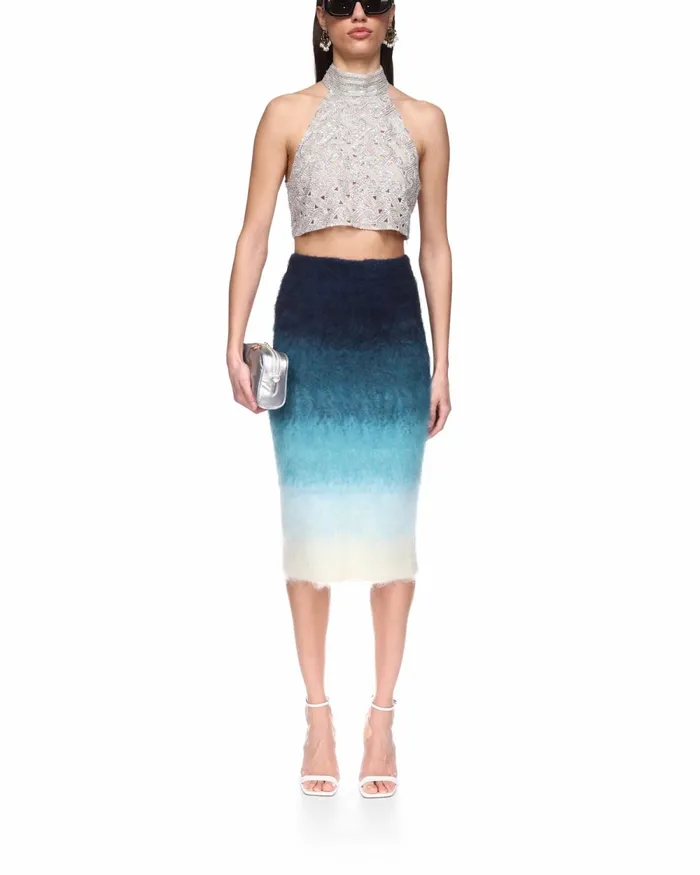 Casablanca Paris Knitwear Gradient Mohair Skirt 8211 Women Casablanca Paris Knitwear Gradient Mohair Skirt 8211 Women