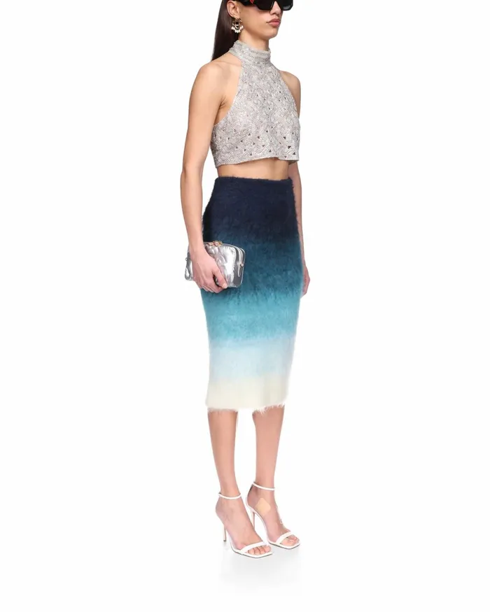 Casablanca Paris Knitwear Gradient Mohair Skirt 8211 Women Casablanca Paris Knitwear Gradient Mohair Skirt 8211 Women