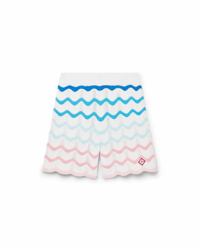 Casablanca Paris Knitwear Gradient Wave Crochet Shorts 8211 Men