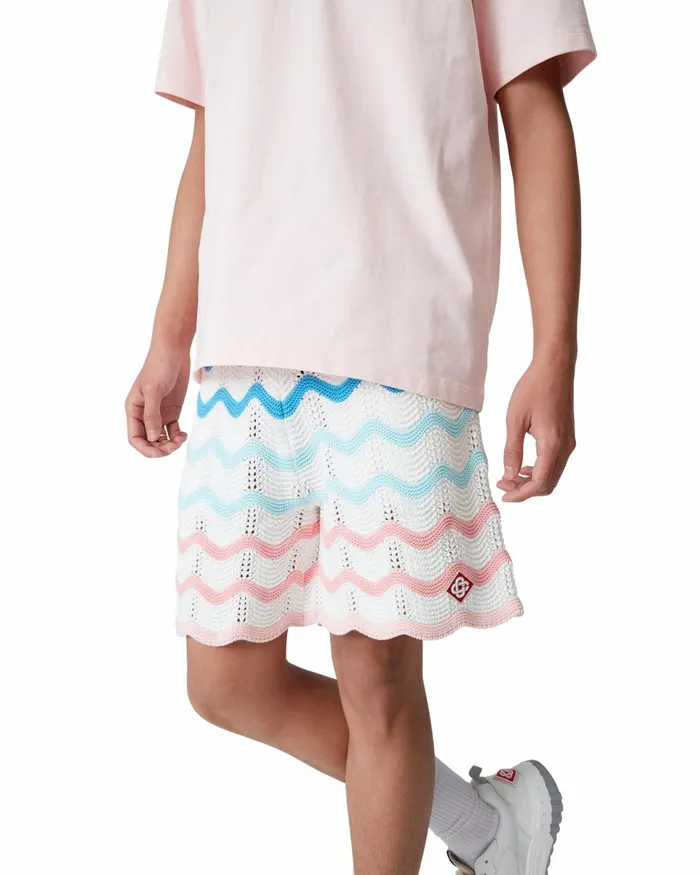 Casablanca Paris Knitwear Gradient Wave Crochet Shorts 8211 Men