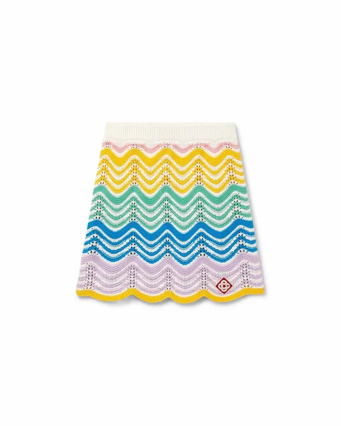 Casablanca Paris Knitwear Gradient Wave Crochet Skirt 8211 Women