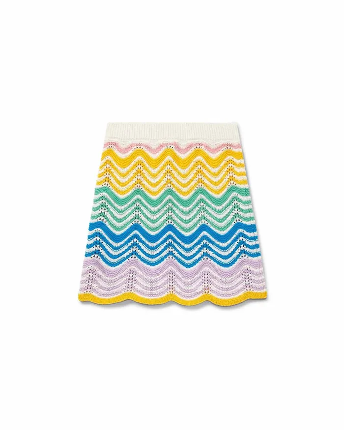 Casablanca Paris Knitwear Gradient Wave Crochet Skirt 8211 Women