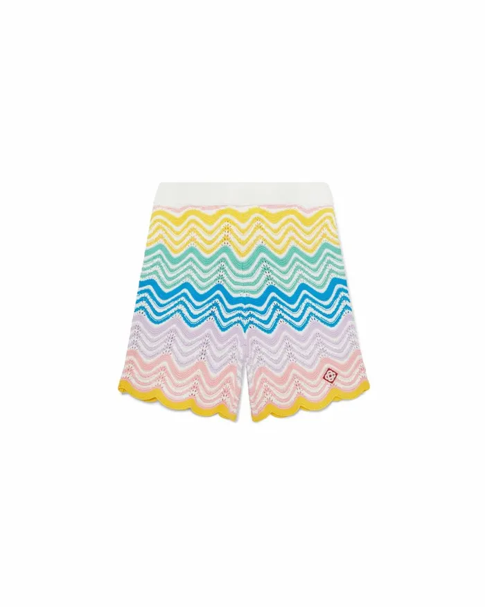Casablanca Paris Knitwear Gradient Wave Knit Shorts 8211 Men