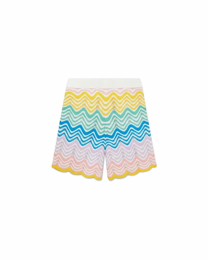 Casablanca Paris Knitwear Gradient Wave Knit Shorts 8211 Men
