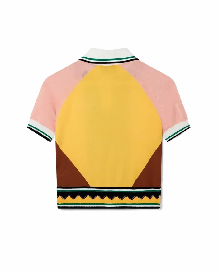 Casablanca Paris Knitwear Graphic Panelled Polo 8211 Women Casablanca Paris Knitwear Graphic Panelled Polo 8211 Women