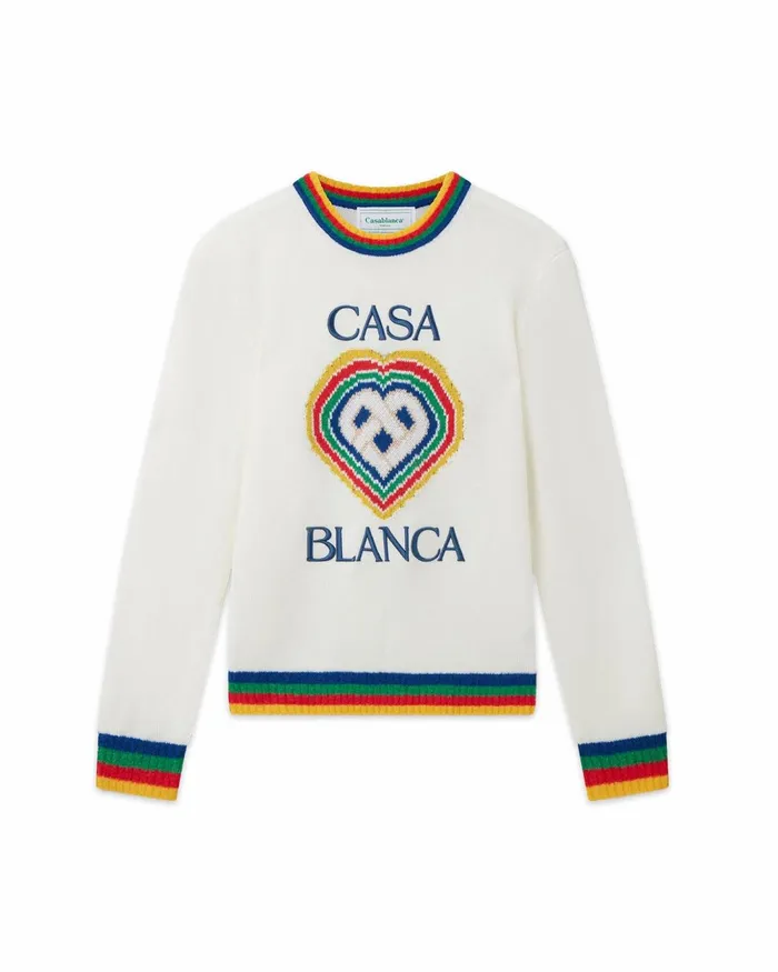 Casablanca Paris Knitwear Heart Boucle Jumper 8211 Men