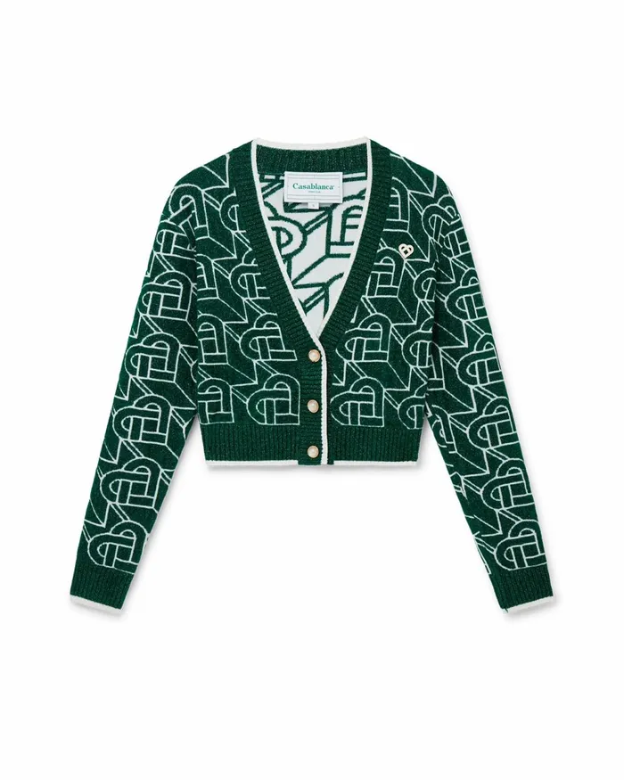 Casablanca Paris Knitwear Heart Monogram Cardigan 8211 Women