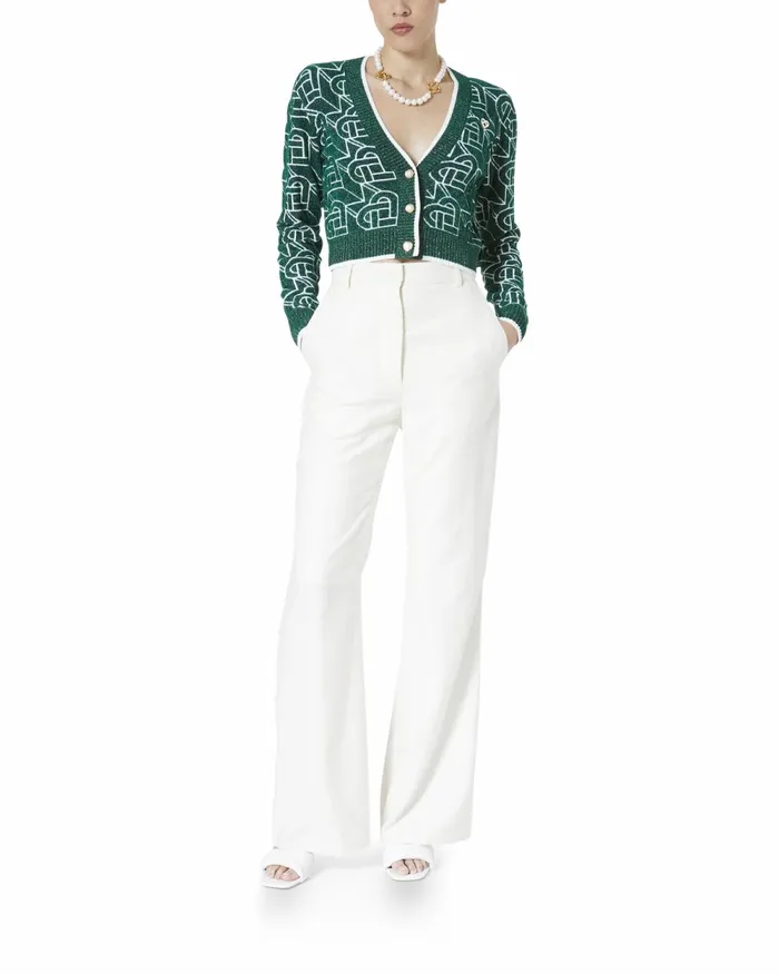 Casablanca Paris Knitwear Heart Monogram Cardigan 8211 Women Casablanca Paris Knitwear Heart Monogram Cardigan 8211 Women