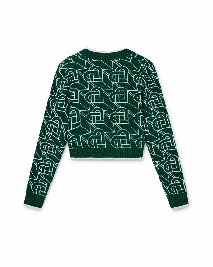 Casablanca Paris Knitwear Heart Monogram Cardigan 8211 Women Casablanca Paris Knitwear Heart Monogram Cardigan 8211 Women