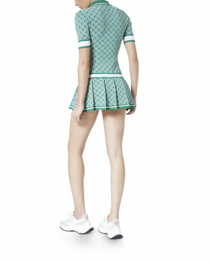 Casablanca Paris Knitwear Jacquard Pleated Dress 8211 Women