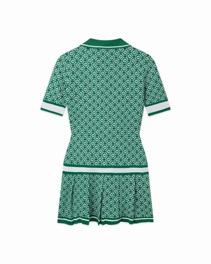 Casablanca Paris Knitwear Jacquard Pleated Dress 8211 Women
