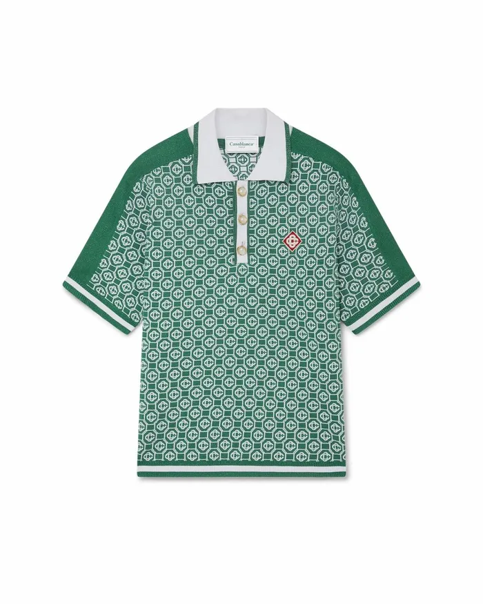 Casablanca Paris Knitwear Jacquard Polo 8211 Men
