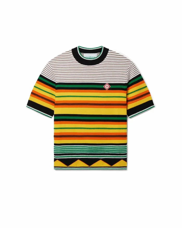 Casablanca Paris Knitwear Knit Striped TShirt 8211 Men