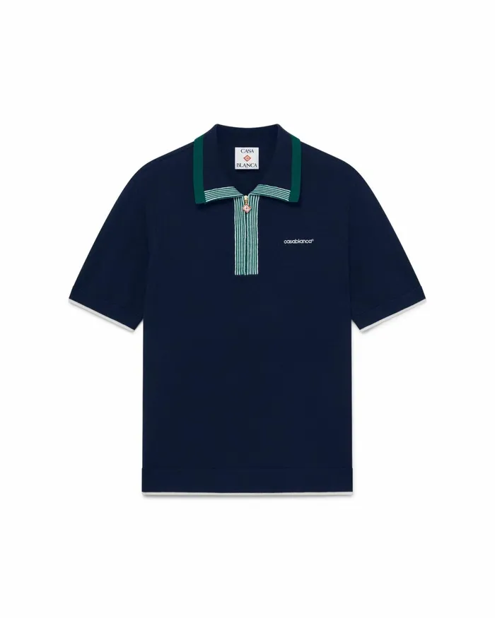 Casablanca Paris Knitwear Knit Tennis Polo Shirt 8211 Men