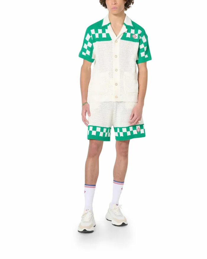 Casablanca Paris Knitwear Knitted Crochet Shirt 8211 Men Casablanca Paris Knitwear Knitted Crochet Shirt 8211 Men