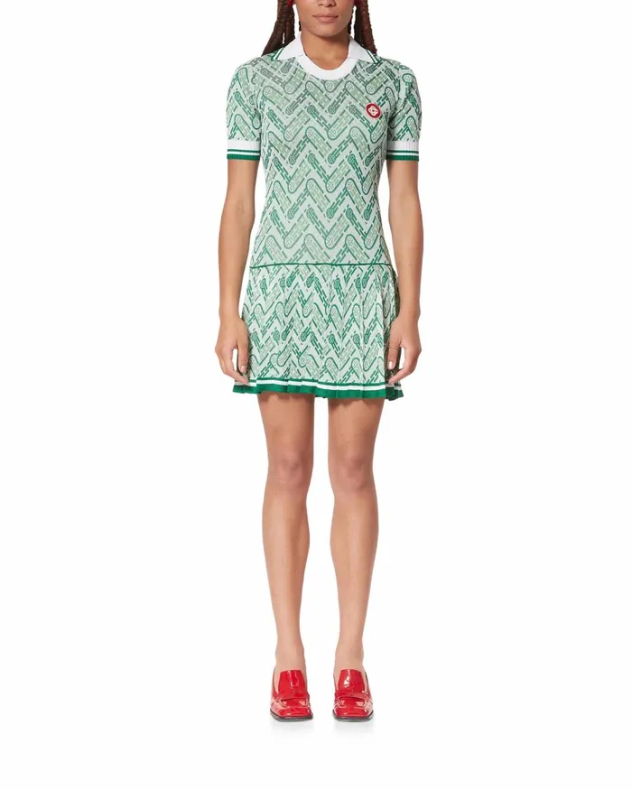 Casablanca Paris Knitwear Knitted Ping Pong Monogram Tennis Dress 8211 Women
