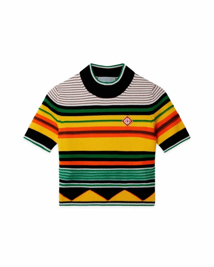 Casablanca Paris Knitwear Knitted Striped Shirt 8211 Women