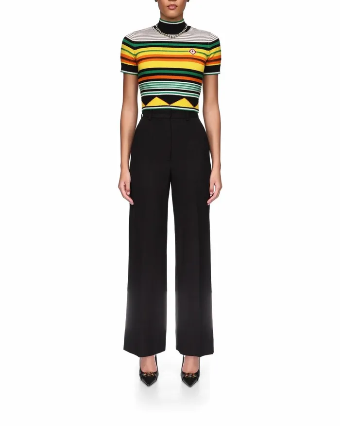 Casablanca Paris Knitwear Knitted Striped Shirt 8211 Women Casablanca Paris Knitwear Knitted Striped Shirt 8211 Women