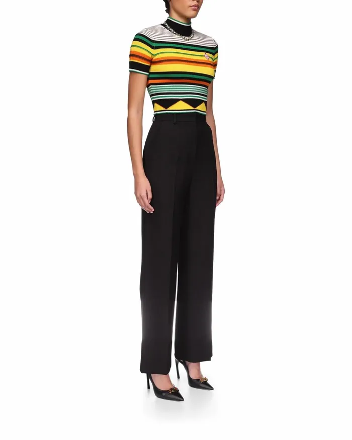 Casablanca Paris Knitwear Knitted Striped Shirt 8211 Women Casablanca Paris Knitwear Knitted Striped Shirt 8211 Women