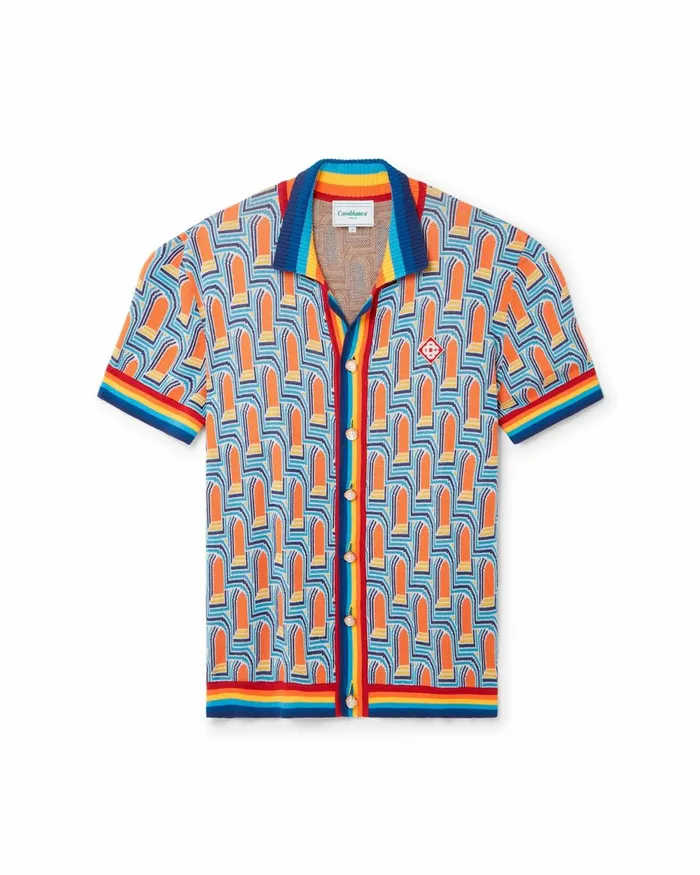 Casablanca Paris Knitwear L039Arche De Nuit Polo Shirt 8211 Men