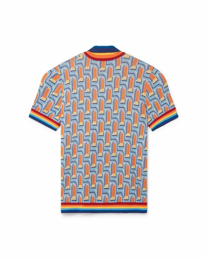 Casablanca Paris Knitwear L039Arche De Nuit Polo Shirt 8211 Men Casablanca Paris Knitwear L039Arche De Nuit Polo Shirt 8211 Men