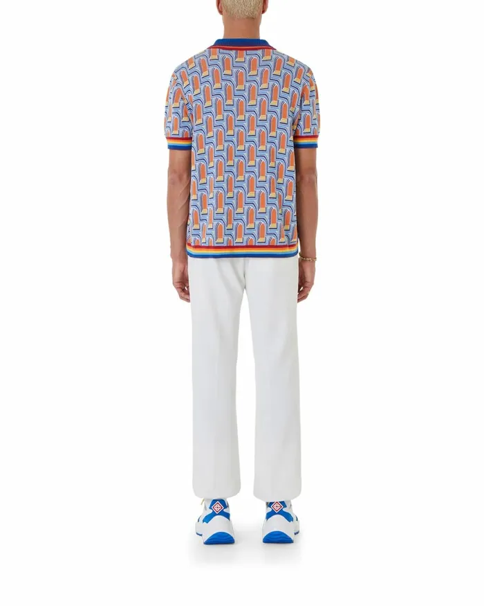 Casablanca Paris Knitwear L039Arche De Nuit Polo Shirt 8211 Men Casablanca Paris Knitwear L039Arche De Nuit Polo Shirt 8211 Men