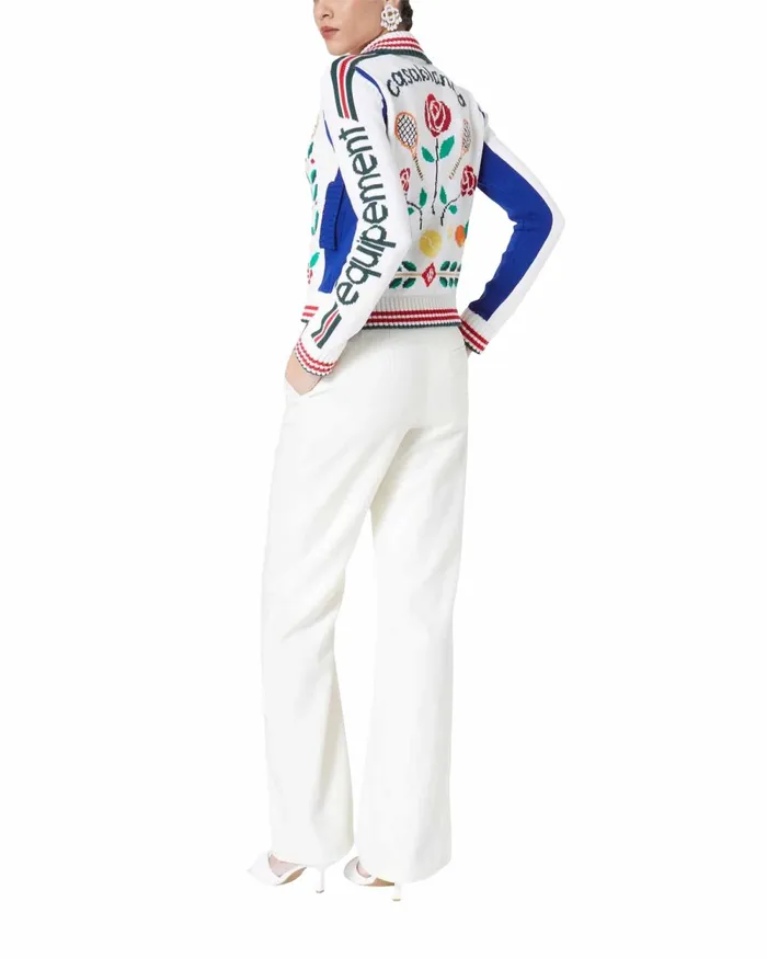 Casablanca Paris Knitwear Laurel Intarsia Knit Jacket 8211 Women Casablanca Paris Knitwear Laurel Intarsia Knit Jacket 8211 Women