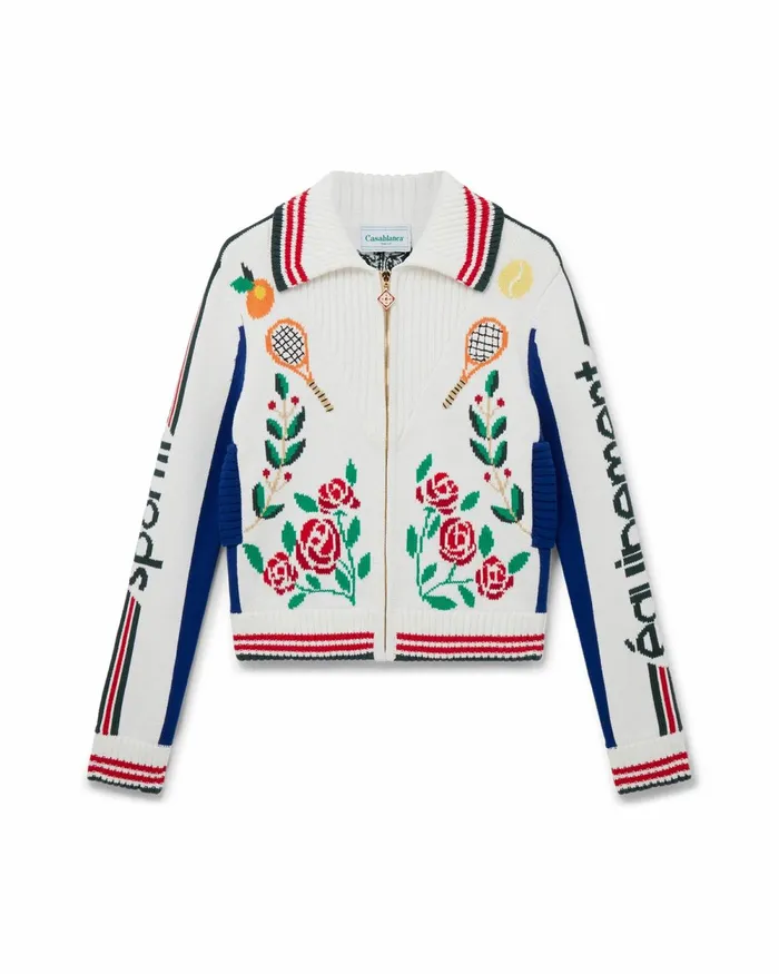 Casablanca Paris Knitwear Laurel Intarsia Knit Jacket 8211 Women Casablanca Paris Knitwear Laurel Intarsia Knit Jacket 8211 Women
