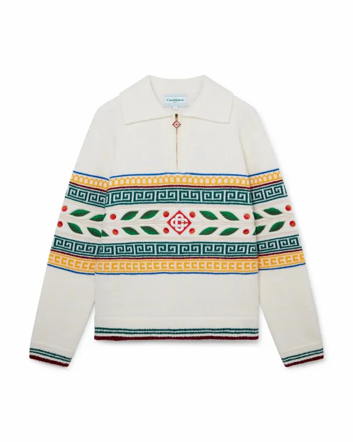Casablanca Paris Knitwear Laurel Olympique Jumper 8211 Men